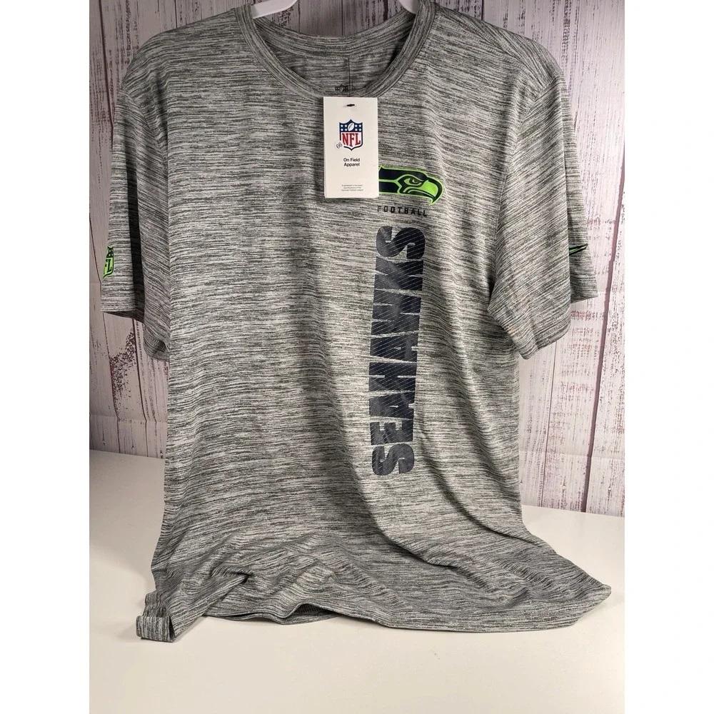 Nike Mens Dri-Fit Seattle Seahawks Short Sleeve Shirt Size M